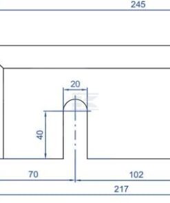 Cuchilla picadora 245x95x10