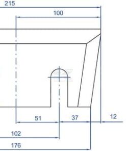 Cuchilla picadora 215x92x10