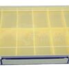 Caja de surtido con 12 compartimentos de polipropileno azul, 335 x 225 x 55 mm,  Hünersdorff