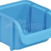 Caja almacenamiento apilable, polipropileno azul de 0,46 L, 100 x 115 x 75 mm, Linbin nº 1, Hünersdorff