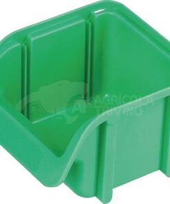 Caja almacenamiento apilable, polipropileno verde de 0,46 L, 100 x 115 x 75 mm, Linbin nº 1, Hünersdorff