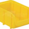 Caja almacenamiento apilable, polipropileno amarillo de 0,73 L, 100 x 165 x 75 mm, Linbin nº 2, Hünersdorff
