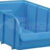 Caja almacenamiento apilable, polipropileno azul de 19,27 L, 315 x 495 x 185 mm, Linbin nº 5, Hünersdorff