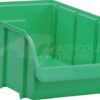 Caja almacenamiento apilable, polipropileno verde de 19,27 L, 315 x 495 x 185 mm, Linbin nº 5, Hünersdorff