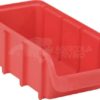 Caja almacenamiento apilable, 100 x 200 x 75 mm de 1 L, roja, Linbin nº 2L, Hünersdorff