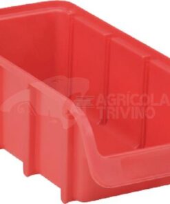Caja almacenamiento apilable, 100 x 200 x 75 mm de 1 L, roja, Linbin nº 2L, Hünersdorff