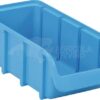 Caja almacenamiento apilable, polipropileno azul de 1 L, 100 x 215 x 75 mm, Linbin nº 2L, Hünersdorff