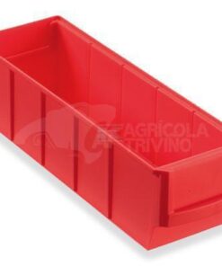 Contenedor polipropileno rojo 1,6 L, 300 x 91 x 81 mm de Hünersdorff