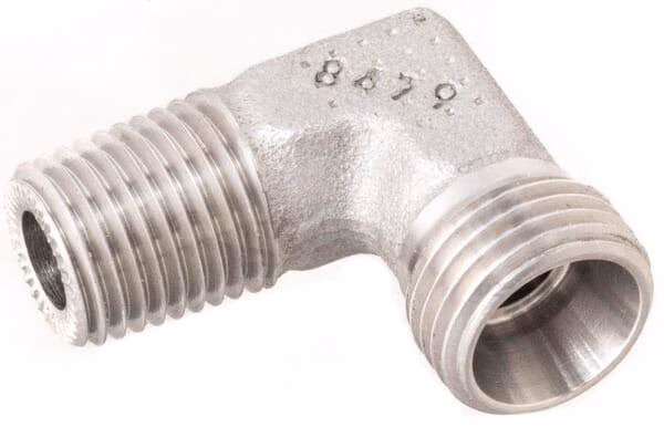 Codo de espárrago macho 10L x 1/4" NPT acero inox. 2 Codo de espárrago macho 10L x 1/4" NPT acero inox.