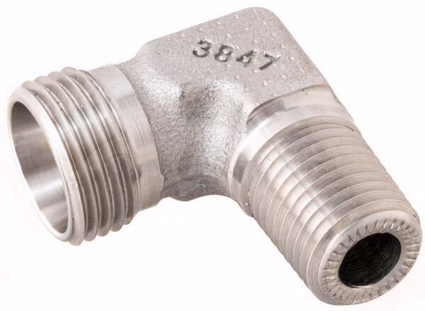 Codo de espárrago macho 12L x 1/4" NPT acero inox. 2 Codo de espárrago macho 12L x 1/4" NPT acero inox.