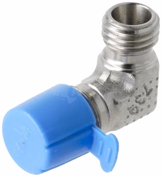Espárrago macho codo 10L x 1/4" BSPT acero inox. 1 Espárrago macho codo 10L x 1/4" BSPT acero inox.