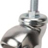 Rueda industrial giratoria en goma: Ø40 x 35 mm, eje roscado de acero, Capacidad: 35 kg