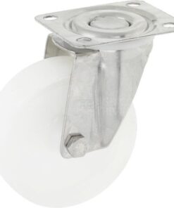 Rueda industrial giratoria en poliamida: Ø125 x 40 mm, placa soporte: 105 x 85 mm. Capacidad: 150 kg, Ro-Carr