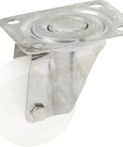 Rueda industrial giratoria en poliamida: Ø80 x 30 mm, placa soporte: 105 x 85 mm. Capacidad: 100 kg, Ro-Carr