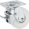 Rueda industrial giratoria en poliamida: Ø100 x 35 mm, placa soporte con freno: 100 x 80 mm. Capacidad: 110 kg, Ro-Carr 5 Rueda industrial giratoria en poliamida: Ø100 x 35 mm, placa soporte con freno: 100 x 80 mm. Capacidad: 110 kg, Ro-Carr