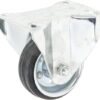 Rueda industrial fija en goma: Ø80 x 30 mm, placa de soporte: 100 x 85 mm. Capacidad: 75 kg, Ro-Carr