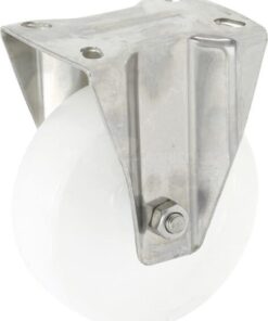 Rueda industrial fija en poliamida: Ø125 x 40 mm, placa de soporte: 105 x 85 mm. Capacidad: 150 kg, Ro-Carr