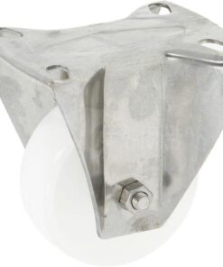 Rueda industrial fija en poliamida: Ø80 x 30 mm, placa de soporte: 105 x 85 mm. Capacidad: 100 kg, Ro-Carr