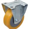 Rueda industrial fija en poliuretano: Ø125 x 40 mm, placa de soporte: 85 x 100 mm. Capacidad: 300 kg, Ro-Carr