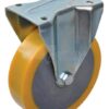 Rueda industrial fija en poliuretano: Ø200 x 50 mm, placa de soporte: 110 x 145 mm. Capacidad: 850 kg, Ro-Carr