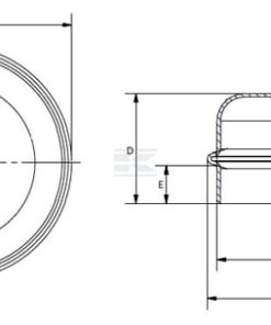 Tapa de cubo ∅62,4 mm para rodamiento 30206