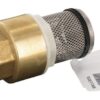 Alcachofa succión con válvula de pedal 1" acero inoxidable