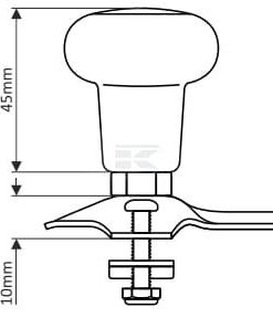 Pomo giratorio para volante, negro