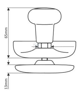 Pomo giratorio para volante, negro