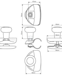 Pomo giratorio para volante, negro