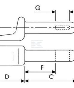 Pasador soldadura 40x12,5 mm