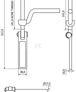 Cierre tapa s/c M16 165x170mm 6 Cierre tapa s/c M16 165x170mm