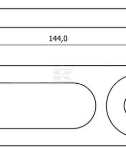 Placa cromada 145 x 10 mm