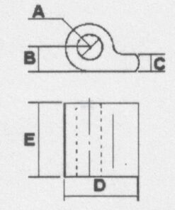 Bisagra 13,0 x 14,0 mm