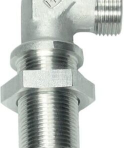 Codo pasamuros 18L acero inox.