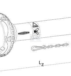 Transmisión TDF, gran angular WWE 2580, L: 1210 mm, Walterscheid