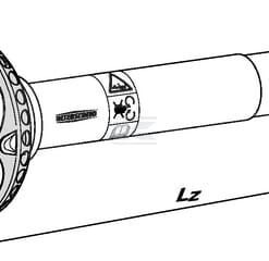 Eje TDF, gran angular sin horquillas WWE 2580, L: 860 mm, Walterscheid