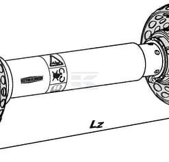Veio da tomada de força de ângulo amplo sem forquilhas WWZ 2280 L: 1210mm, Walterscheid