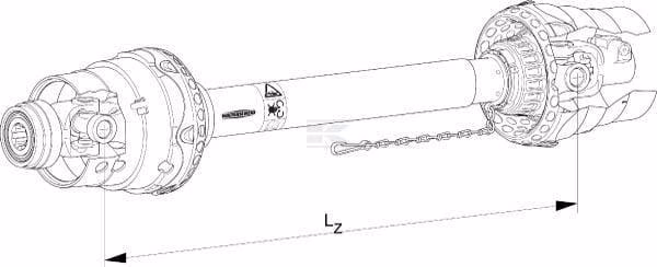 Transmisión TDF, gran angular WWZ 2580, L: 1210 mm, Walterscheid 4 Transmisión TDF, gran angular WWZ 2580, L: 1210 mm, Walterscheid