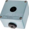Push button box, metal 1 hole