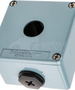 Push button box, metal 1 hole