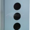 Push button box, metal 3 hole