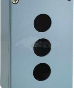 Push button box, metal 3 hole