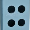 Push button box, metal 4 hole