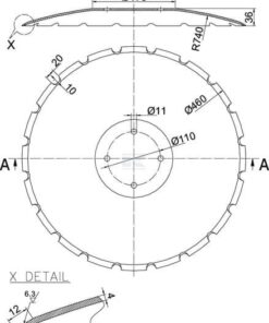 Disco dentado 460x4,0mm