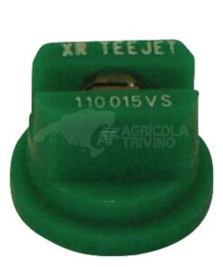 Tobera estándar, doble, chorro plano XR 110° 015 verde acero inoxidable TeeJet