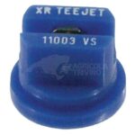 Tobera estándar, doble, chorro plano XR 110° 03 azul acero inoxidable TeeJet