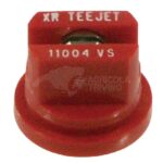Tobera estándar, doble, chorro plano XR 110° 04 rojo acero inoxidable TeeJet