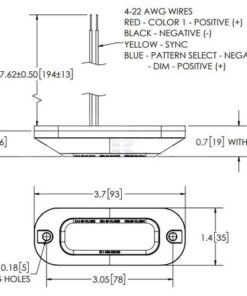 Directional flasher 3 LED 12/24V blue
