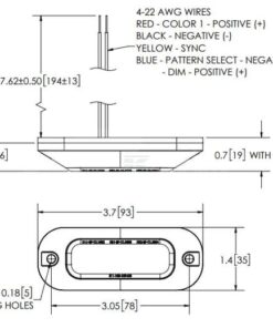 Directional flasher 3 LED 12/24V white