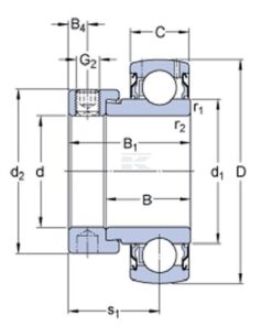 Rodamiento de inserción para brida